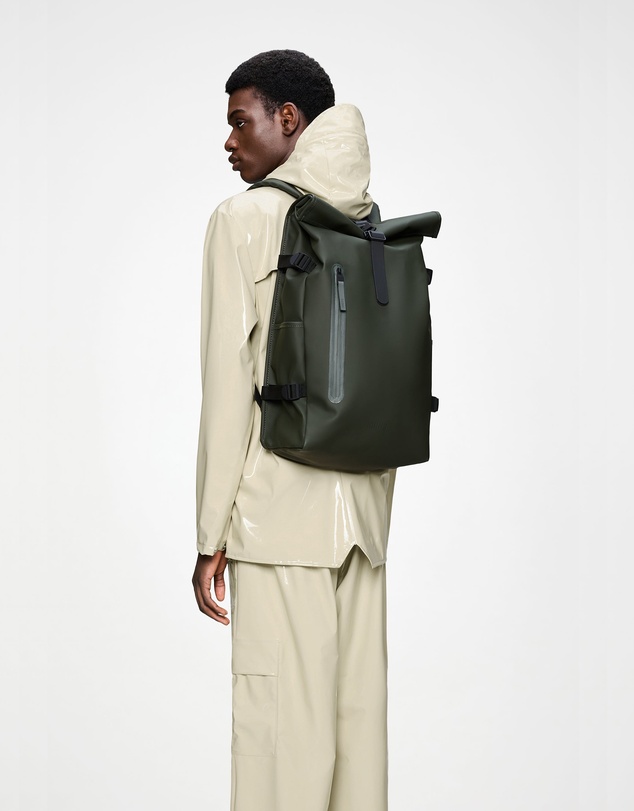 RAINS - Rolltop Rucksack Large Green