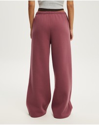 Cotton On Body Active - Plush Tie Waist Wide Leg Sweatpant