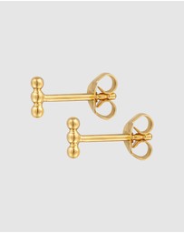 Elli Jewelry - Earrings Ball Design Basic in 925 Sterling Silver Gold Plated