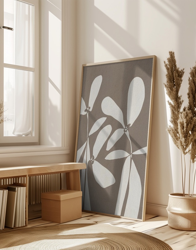 Olive et Oriel - Muted Petals No 4 by Shatha Al Dafai Art Print