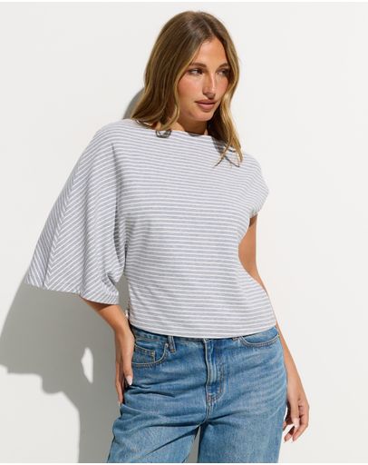 Grey & White Stripe