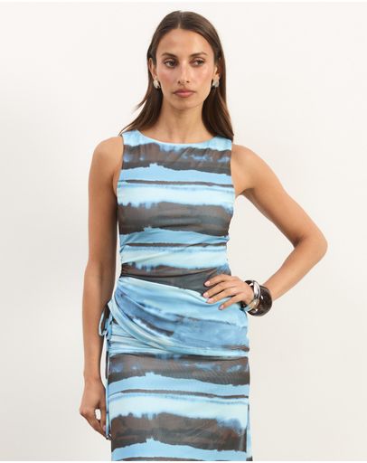 Blue & Chocolate Stripe