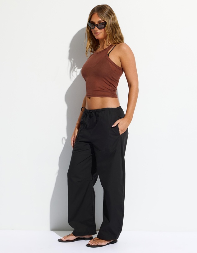 Dazie - Raina Low Rise Cotton Poplin Barrel Pants