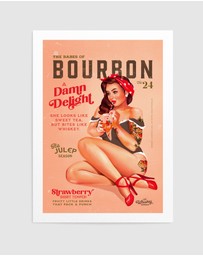 Olive et Oriel - Bourbon Babes Vol 22 Vintage Pinup Girl by The Whiskey Ginger Art Print