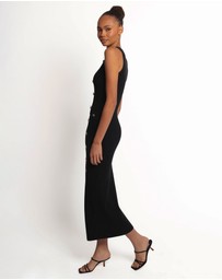 Petal & Pup - Aspen Button Up Knit Dress - Black