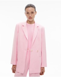 Witchery - Linen Double-breasted Blazer
