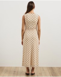 Atmos&Here - Sana Polkadot Mesh Midi Dress