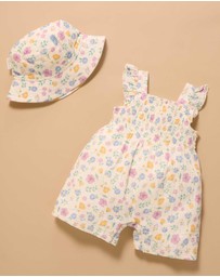 Purebaby - Shirred Jumpsuit -Kids-Babies