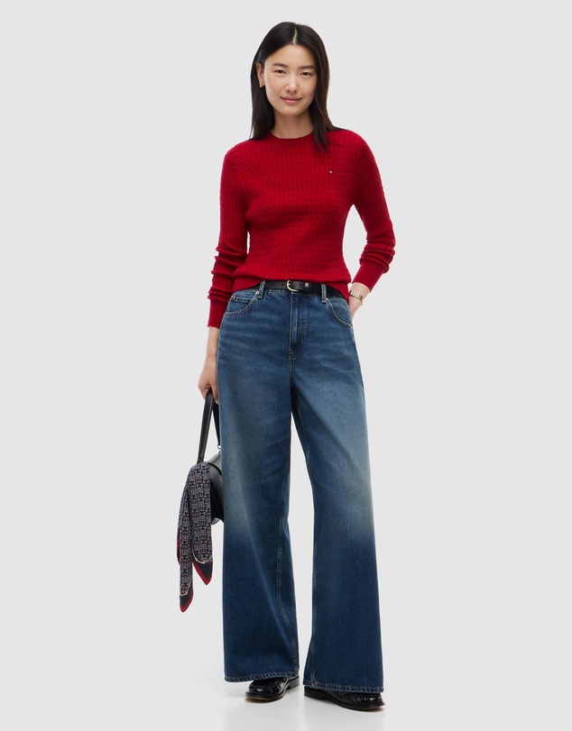 Tommy Hilfiger - Fine Cable Knit Crew Neck Jumper