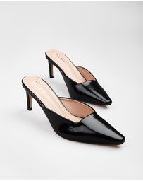 RAID - Miko kitten heeled mules in Black
