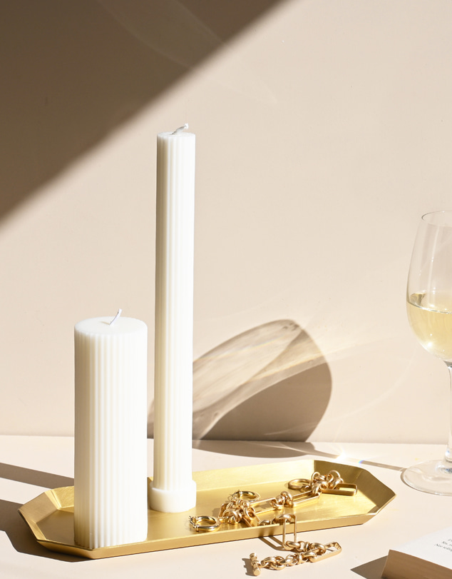 Black Blaze - Hexa Brass Candle Tray
