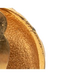 Pre-Loved by Azura Reborn - Pre-Loved CC Quilted Gold Plated Round Clip On Earrings
