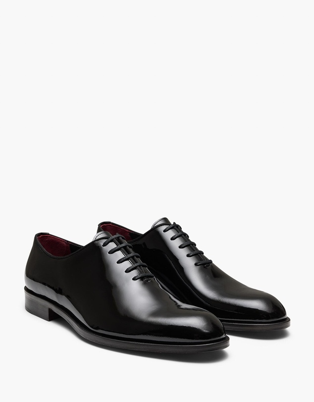 Aquila - D'ORO Collection - Simmons Patent Black Oxford Shoes