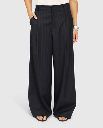 Belle & Bloom - Ready For Your Love Pinstripes Wide Leg Pant