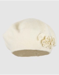 Max Alexander - European Made Cream Soft Wool Beret