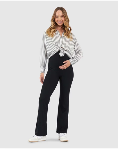 Ripe Maternity - Jonah Rib Flare Pant