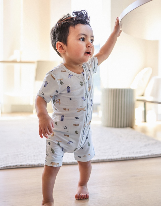 Kynd Baby - Essential Short Sleeve Onesie in Country Blue