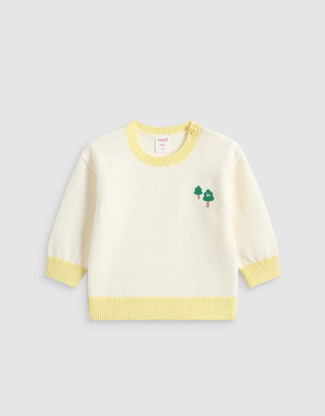 Seed Heritage - Contrast Rib Knit Sweater