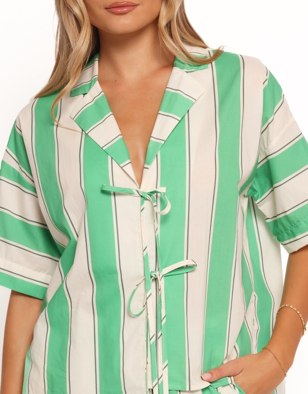 Petal & Pup - Shailene Top - Green Stripe