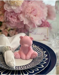 XRJ Celebrations - Teddy Candle Pink