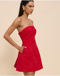 CHANCERY - Lani Strapless Structured Lace Mini Dress
