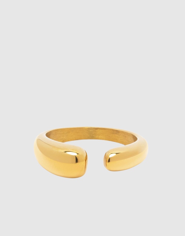Nialaya Jewellery - Classic Cuff Ring in Gold