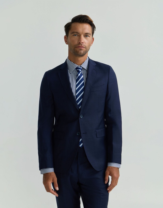 Oxford - Auden Wool Checked Suit Jacket