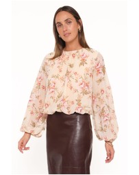 Petal & Pup - Dallas Long Sleeve Top - Cream Floral