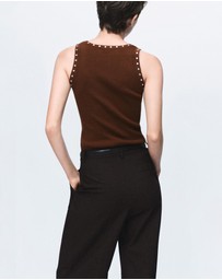 M.N.G - Studded Knit Top