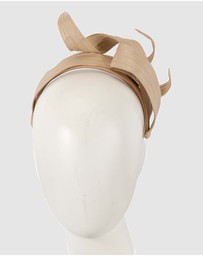 Max Alexander - Leather Leafs Headband Fascinator