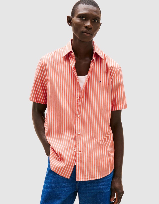 Tommy Hilfiger - TH Flex Stripe Poplin Shirt - ICONIC EXCLUSIVE