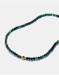 THOMAS SABO - THOMAS SABO Elyndra Necklace with Green Moss Agate Beads