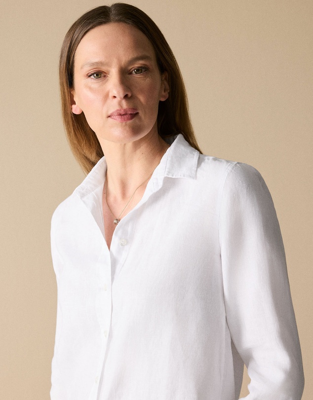 Trenery - Linen Classic Shirt in White
