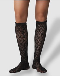 High Heel Jungle - Lace Knee Socks