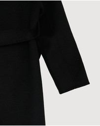 Revibe - Repaired AERE Chloe Double Faced Wool Blend Coat - AU 8