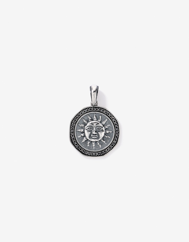 Michael Hill - 0.24 Carat TW Black Diamond Sun Pendant in Sterling Silver