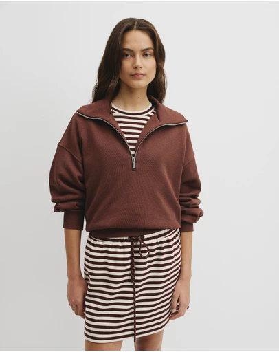 Country Road - Australian Cotton Funnel Neck Sweat