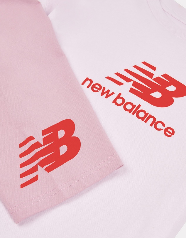 New Balance - Stacked Logo Tee & Cycle Short Set