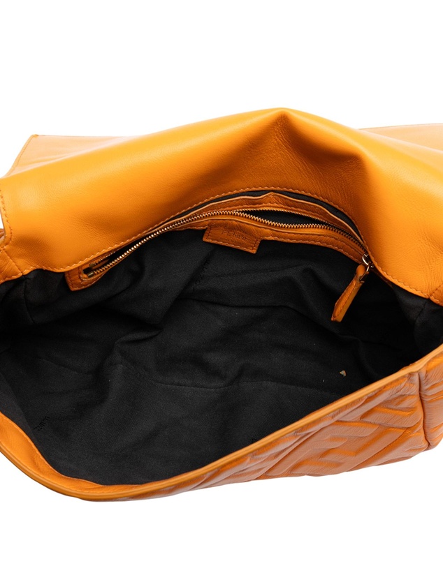 Pre-Loved by Azura Reborn - Pre-Loved Zucca Embossed Leather Baguette Satchel