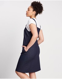 The Social Outfit - Pinafore Dress - Dark Indigo Denim