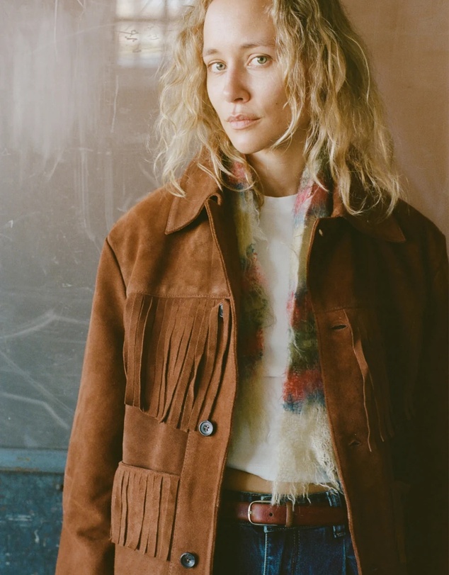 Found - Western Suede Fringe Jacket