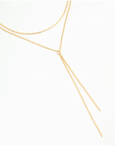 Lovisa - Gold Plated Chain Layered Y- Necklace
