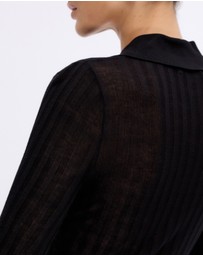 Minima Esenciales - Marigold Rib Knit Polo