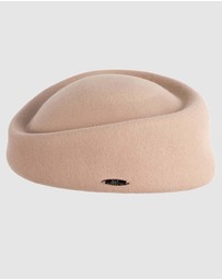 Max Alexander - Felt Beige Pillbox Hat