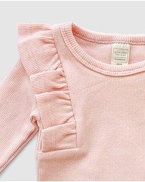 WITH LOVE FOR KIDS - Shimmy Thick Ribbed Long Sleeve Onesie - Babies