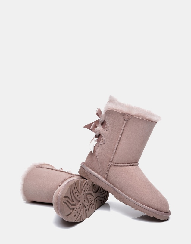 EVERAU - EverAU Ugg Short Back Bow Sheepskin Upper UGG Boots