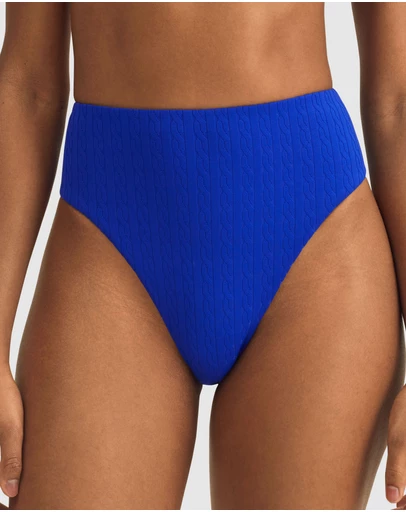 Polo Ralph Lauren - Cable Jacquard High Leg High Waist Bikini Bottom