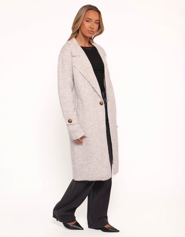Petal & Pup - Zina Button Front Coatigan - Grey