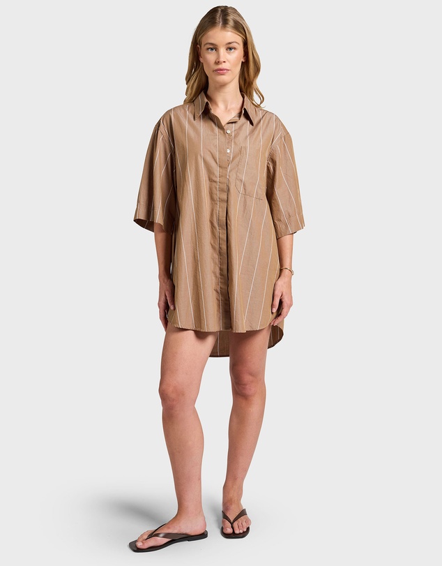 Academy Brand - Alma Stripe Poplin Shirt Dress