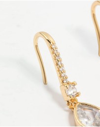 Lovisa - Gold Plated Diamante Pave Hook Earrings